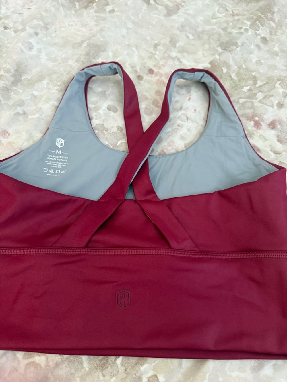 Born Primitive Burgundy Racerback Sports Bra - Picture 2 of 2